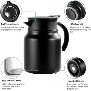 Carafe à café thermique en acier inoxydable 316 à double paroi <span class=keywords><strong>avec</strong></span> filtre à eau amovible Bouteille isolée - Product Image 3