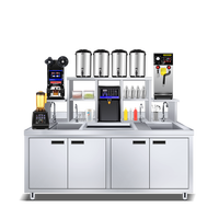 Comptoir de bar à cocktails et thé au lait personnalisé Baiwin, poste de travail complet pour café et bubble tea, machine à thé Boba