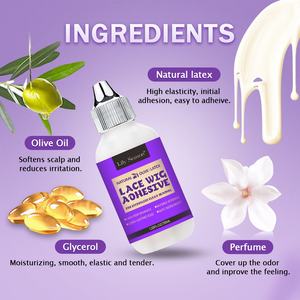 Adhésif pour <span class=keywords><strong>perruque</strong></span> en dentelle, vente en gros d'usine, coiffage des cheveux, 38 ml, séchage rapide, tenue forte, imperméable, résistant à la transpiration, protecteur du cuir chevelu - Product Image 3