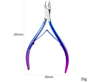 2024 Top-Design gute Qualität individuelles Design Edelstahl Nagelansatz Regenbogen-Clipper Nagel abgestorbene Haut Entferner Nagel Nipper