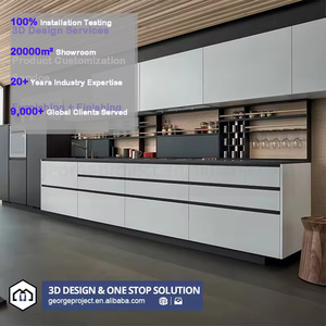 Mobile da Cucina Moderno di Lusso in Legno Massello con Piano Alto Lucido e Dispensa Integrata - Product Image 2