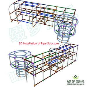 Dream High-end Kids Interactive Ball Wall Water <span class=keywords><strong>Fort</strong></span> Touch Table Trampoline Slide Role-play Papagallo Indoor Playground to India - Product Image 4