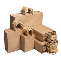 Sacs en papier kraft personnalisés avec logo, prix d'usine en gros, sacs de shopping en papier brun de haute qualité, vente en gros