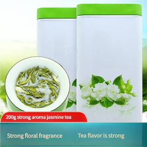 Thé au jasmin de Chine parfum fort mélangé et cuit au four thé aux fleurs de haute qualité dans une tasse sous vide thé amincissant à très bas prix - Product Image 1