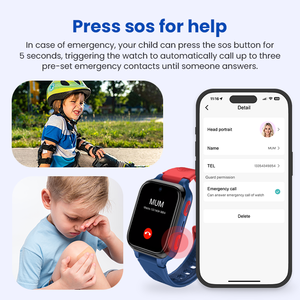 นาฬิกาเด็ก Lagenio พร้อมผู้ช่วยเสียง AI รองรับวิดีโอคอล 4G ระบบติดตาม GPS กันน้ำระดับ IP68 หน้าจอ AMOLED กล้อง 5MP รองรับซิม - Product Image 6