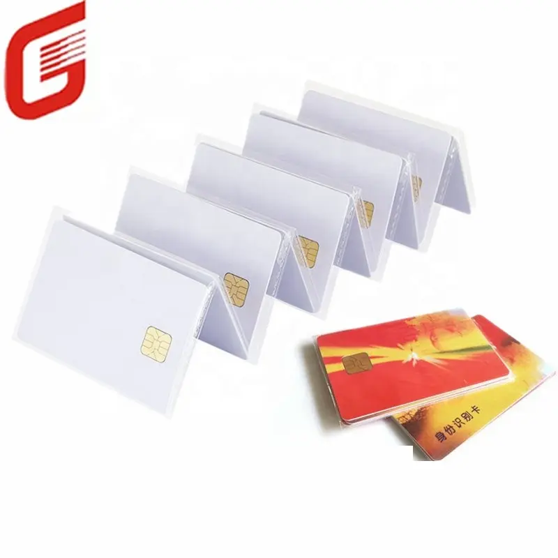 Wholesale Custom White Blank Inkjet PVC ID Card With SLE4428 Chip Contact Smart IC Card