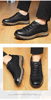 Zapatillas Deportivas de Moda para Hombre con Plataforma y Cordones, Suela de Goma Antideslizante, de Piel Sintética, Transpirables, Ligeras, para Primavera/Otoño
