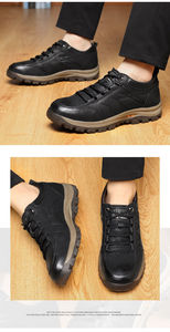Zapatos Deportivos de Moda para Hombre, con Cordones, Plataforma Antideslizante, Suela de Goma, de Piel Sintética, Transpirables, Impermeables, para Primavera y Otoño - Product Image 5