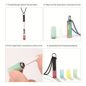 Collana Aromaterapica Profumata alla Frutta con Boccaglio in Silicone Sostituibile, Ciondolo Regolabile per Meditazione e Sollievo dall'Ansia - Product Image 4