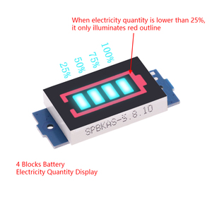 1S-8S 3,7V Lithium-Batterie Kapazitätsanzeigemodul Elektrofahrzeug-Batterietester Li-Ionen 1-8S Niederspannungs-Summer-Alarm - Product Image 4
