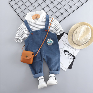 Ensemble formel coréen en coton pour garçon : Body, pantalon et chemise pour bébé - Vêtements pour enfants en gros - Product Image 4