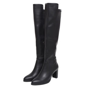 Botas largas negras con tacón estable 8cm - Product Image 2