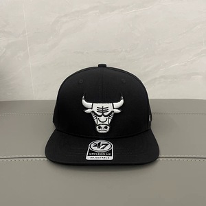 Casquette de baseball unisexe style streetwear pour Chicago, en sergé, 6 panneaux, calotte rigide, visière large, style hip-hop, protection solaire - Product Image 2