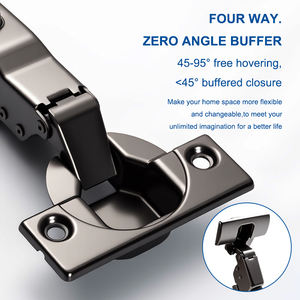 مفصلة خزانة بدون أجنحة سهلة التركيب ذات إغلاق ناعم مفصلة ثنائية الاتجاه - Product Image 2