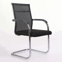 Manufacture Direct Comfort Coussin de siège Base en métal noir Chaise de bureau en maille pour salle d'attente