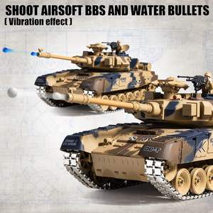 Großhandel 1/18 <span class=keywords><strong>RUS</strong></span> T-90 RC-Kampfpanzer Militärfahrzeuge Modell Spielzeug Verschießt BBS Airsoft-Kugeln - Product Image 3