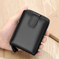 Dompet Pria Desain Logo Kustom, Penjepit Uang, Dompet PU, Tempat Kartu, Dompet Pendek