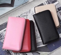 Dompet Kartu Kulit RFID Lapisan Atas Kulit Sapi Dompet Panjang Kapasitas Besar Tempat Kartu