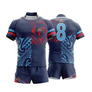 Personnaliser un nouveau design respirant en polyester 100% antibactérien, à séchage rapide, anti-UV, maillot de rugby pour homme en taille plus, sublimation - Product Image 4