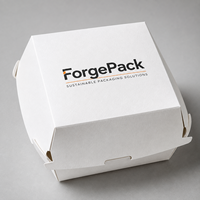 Emballages alimentaires personnalisés avec logo de marque pour hamburgers, frites, contenants jetables en carton pour la livraison aux restaurants