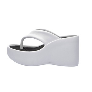 Women's Outdoor <b>Platform</b> Flip Flops High <b>Heel</b> Summer Beach Shoes Anti Slip <b>White</b> And Black - Product Image 5
