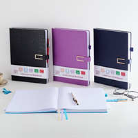Agenda personnalisable en cuir PU format A5 2027, couverture rigide, pour carnet de notes professionnel