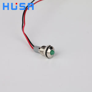 HUSA lampu LED Pilot logam 10mm, lampu indikator dua warna tiga warna tahan air lampu sinyal IP65 kabel 15cm 3V 6V 12V 24V 220V - Product Image 2