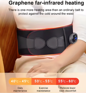 <span class=keywords><strong>Ceinture</strong></span> <span class=keywords><strong>chauffante</strong></span> électrique sans fil avec massage par vibration pour le confort assis et le soulagement des douleurs lombaires - Product Image 4