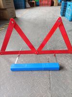 Novo — Triangle d'alarme réfléchissant, en plastique bleu, 2 pièces, bon marché, boîte en plastique