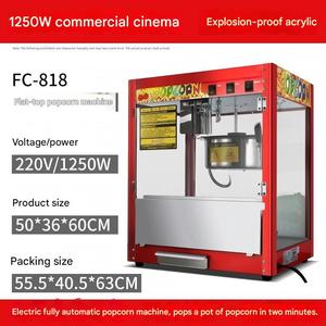 <span class=keywords><strong>Machine</strong></span> à Popcorn Commerciale avec Chariot, en Acier Inoxydable, Automatique, Électrique et à Gaz, Distributeur de Popcorn - Product Image 5