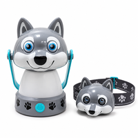 Lanterne de camping pour enfants en forme de Husky, lampe de tente LED rechargeable, 3 modes, batterie externe portable pour les aventures en plein air et la nuit
