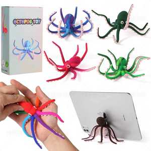 Novità sensoriale in Silicone Sucker polpo giocattolo con tentacoli calamari giocattolo multifunzione porta telefono - Product Image 5