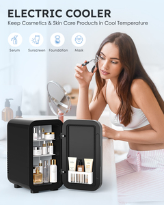 Mini réfrigérateur portable personnalisé de 6 L, noir, <span class=keywords><strong>petit</strong></span> réfrigérateur cosmétique, réfrigérateur pour soins de la peau, réfrigérateur de <span class=keywords><strong>beauté</strong></span>, réfrigérateur avec porte en verre, mini réfrigérateur - Product Image 5