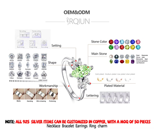 Anillo de Plata de Ley 925 con Circonita de Corte Hielo Triturado, Gema de Alto Contenido de Carbono, Anillo de Compromiso y Boda de Lujo, Chapado en Rodio, Joyería Fina - Product Image 2