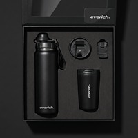 Bouteille d'eau isotherme en acier inoxydable à large ouverture Everich 32 oz, pour le sport et la gym, avec logo personnalisé, portable, avec ensemble cadeau tasse à café