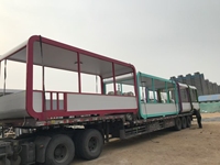 Maison conteneur extensible papillon à assemblage rapide, 3 chambres, bureau, grand espace, design moderne du milieu du siècle, ignifuge