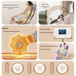 Fauteuil de massage intelligent à double moteur, rechargeable par USB, Bluetooth, commande vocale IA, entièrement automatique, pour usage domestique, corps entier et pieds, 150W intégré - Product Image 3