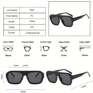 Gafas de Sol Cuadradas con Marco Pequeño, Diseño Retro y Punk, con Logotipo Personalizado 2026, Protección UV400, Coloridas con Estampado de Leopardo, para Hombre y Mujer - Product Image 6