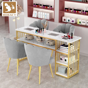 Postazione per <span class=keywords><strong>Nail</strong></span> Art a Due Posti con Superficie in Marmo + Aspiratore Integrato - Dimensioni Personalizzabili per Centri Estetici - Product Image 6