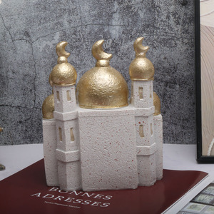 Décoration de table en résine, motif mosquée et lune, thème islamique du Moyen-Orient, cadeau du Ramadan, prix usine, personnalisable, directement de l'usine - Product Image 3