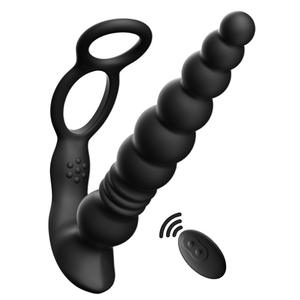 Анальный вибратор, анальные шарики, массажер простаты, анальная пробка-стимулятор, 10 скоростей, фаллоимитатор, вибраторы, секс-игрушки для мужчин и женщин, силиконовая анальная игрушка - Product Image 1