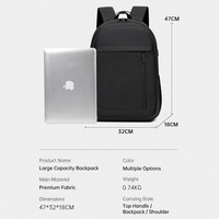 Bolsa de Viaje Impermeable de Lujo Antirrobo para Negocios, con USB, Gran Capacidad, para la Escuela, Universidad, Computadora Portátil, Mochila