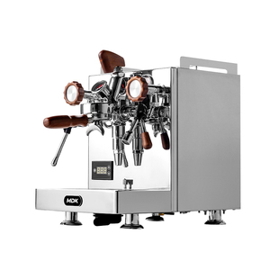 Máquina de Espresso Comercial Semiautomática con Doble Caldera de Acero Inoxidable Espejado y Bomba Rotativa - Cafetera Profesional - Product Image 4