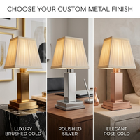 Lampe de table plissée rechargeable sans fil dorée élégante avec commande tactile pour décoration de mariage de luxe, restaurant, événement, hôtel