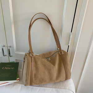 New large capacity retro shoulder <b>bag</b> for women, fashionable frosted zipper polyester crossbody <b>bag</b> - Product Image 2