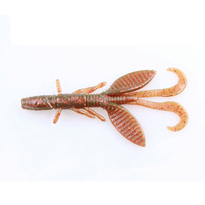 Nuovo Arrivo Speciale LUTAC the Dark Esche Artificiali Morbide a Forma di Gamberetto ad Affondamento Rapido, Coda in PVC con Paillettes, Gusto Pescato, 110mm/7.4g - Product Image 1