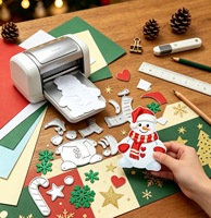 Matrices de découpe en métal pour bonhomme de neige, matrices de découpe en relief de Noël, matrices de scrapbooking pour la création de cartes DIY et l'artisanat papier