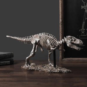 Ornements d'animaux fossiles de dinosaures Huaqi SKD24, squelette de dinosaure, artisanat en résine écologique peint à la main, personnalisé pour le bureau et la maison - Product Image 1