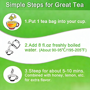 Té Verde Premium Certificado OEM con Menta Verde - 16 Bolsitas de Té (60g) Grado Alimenticio Saludable Refrescante y Estimulante para Preparación Fría/Caliente - Product Image 2