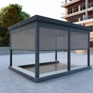 Porte coulissante à lamelles extérieure, <span class=keywords><strong>rideau</strong></span> <span class=keywords><strong>de</strong></span> pergola, stores, systèmes à fermeture éclair, accessoires, moteurs d'ombrage, stores enrouleurs - Pour pergola, gazebo, pavillon - Product Image 5